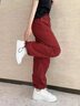 回力沖鋒褲女春秋2025新款休閑時(shí)尚洋氣高級(jí)感傘兵褲紫色多巴胺工裝褲 曬單實(shí)拍圖