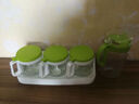 茶花玻璃調(diào)味盒調(diào)味罐調(diào)料盒廚房調(diào)料罐糖鹽味精罐盒廚房用品 3組調(diào)味盒+550ML油壺(綠色) 曬單實(shí)拍圖