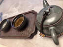 艾瑩嘉龍泉青瓷功夫茶具套裝手工哥窯鐵胎冰裂套組家用客廳整套陶瓷茶器 深灰色 鐵胎藏青 10件 曬單實(shí)拍圖