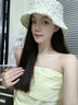 忽憶浩漫透氣產(chǎn)婦月子帽產(chǎn)后夏季薄款帽子女孕婦孕媽夏天外出保暖漁夫帽 E-367米色泡泡紗漁夫帽 曬單實(shí)拍圖