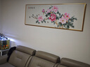 良木新中式臥室裝飾畫(huà)主臥床頭掛畫(huà)2026新款花鳥(niǎo)客廳沙發(fā)背景墻壁畫(huà) N-月明花好 40*160CM-雅致紅木框 曬單實(shí)拍圖