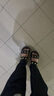 卡駱馳（crocs）泡芙?jīng)鲂蓍e鞋厚底拖鞋戶外洞洞鞋沙灘涼拖 M6W8 曬單實拍圖