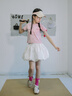 FUN ACTIVE女童蓬蓬裙夏季兒童裙輕盈透氣防走光花苞裙2025新款女孩短裙 極影白短裙 150 cm 曬單實拍圖