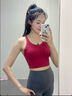KEJIMITAO歐美性感運動(dòng)內衣女聚攏防震跑步健身文胸美背瑜伽背心普拉提吊帶白色S 曬單實(shí)拍圖