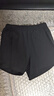 安踏速干短褲丨防走光假兩件短褲女2025秋季吸濕透氣外穿休閑短褲 基礎黑-5 M /女165 曬單實(shí)拍圖