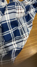 【大牌代工廠出品】純棉睡褲五分褲男士格子夏季休閑短褲可外出 N-001寶藍(lán)男短褲 2XL 曬單實(shí)拍圖