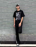 燦圖夏季新款直筒休閑褲男三條杠條紋運(yùn)動(dòng)褲子青少年潮流垂感百搭長(zhǎng)褲 黑色 XL 曬單實(shí)拍圖