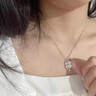 法蔻（farcoko）品牌四葉草項(xiàng)鏈女貓眼石小清新鎖骨鏈時(shí)尚飾品生日禮物送女友老婆 四葉草項(xiàng)鏈女【白金色】 -【免費(fèi)刻字】 曬單實(shí)拍圖