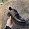 康龍男鞋2025新款夏季真皮英倫風(fēng)大頭厚底男士商務(wù)皮鞋休閑工裝鞋 黑色 43 曬單實(shí)拍圖