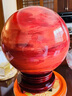 廣贊萊天然紅水晶球擺件玄關(guān)桌面客廳辦公室飾品開業(yè)喬遷新居送禮品 直徑15cm 曬單實(shí)拍圖