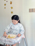 煦凜日本寶寶罩衣吃飯防水防臟男童女寶寶吃飯圍兜嬰兒輔食飯兜四季款 奔騰小馬 曬單實(shí)拍圖