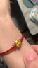 周六福3D硬金足金黃金轉(zhuǎn)運珠男女款招財貓定價A1610417 約0.88g七夕禮物 曬單實拍圖