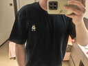 SPAOSP100%純棉短袖T恤男女2025夏季新款舒適親膚上衣SPDX25SD01XY 藏青/象牙熊-貼布繡 M 曬單實(shí)拍圖