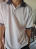 中小學(xué)生校服內搭短袖T恤夏季休閑高中生白色上衣polo衫高中班服 白色+藏藍領(lǐng)白邊 均碼 175 曬單實(shí)拍圖
