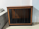 田園頑狗全方管木質(zhì)狗籠子帶廁所一體大中小型犬加粗邊牧房子窩寵物家具 黃胡桃 114*77*97適合90斤內（內高78cm 曬單實(shí)拍圖