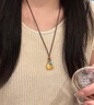 瑞諾黃金炸珠小象項(xiàng)鏈女新款999足金小金象吊墜鎖骨鏈生日禮物送女友 勿拍/精美包裝定金 曬單實(shí)拍圖