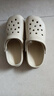 名創(chuàng  )優(yōu)品（MINISO）洞洞鞋女夏季外穿沙灘涼鞋防滑厚底踩屎感腳包頭涼拖鞋骨白36-37 曬單實(shí)拍圖