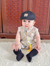 G.DUCKKIDS小黃鴨周歲禮服男女寶寶抓周衣服夏季嬰兒夏裝中國風百日百天爬服 黃色+吊墜 66cm 66碼0-3月建議寶寶4-6公斤 曬單實拍圖