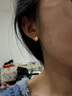 周六福（ZLF）黃金耳飾女款5G足金時尚幾何小方塊職場達(dá)人系列耳釘 計價 一對-2.26g 曬單實拍圖