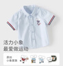 戴維貝拉男童短袖襯衫兒童棉襯衣夏裝寶寶洋氣上衣童裝 曬單實拍圖