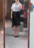 特洛曼春夏新款免燙西裝裙半身裙女長款過膝時尚正裝工裝裙職業(yè)裙子 曬單實(shí)拍圖