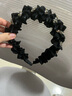 嬌雪菲褶皺水晶發(fā)箍  高級感外出洗臉頭飾高顱頂帶齒頭箍碎發(fā)學(xué)生發(fā)卡 曬單實拍圖