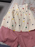 凡獵女童夏裝套裝2026新款洋氣時(shí)髦兒童衣服寶寶小女孩短袖兩件套夏季 米色 110 cm 曬單實(shí)拍圖