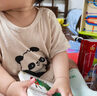 巴厘小豬兒童短袖T恤夏季薄款男童潮酷女童可愛(ài)上衣超萌夏裝寶寶休閑衣服 灰風(fēng)鈴紫 100 曬單實(shí)拍圖
