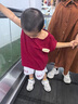 G.DUCKKIDS小黃鴨童裝男童套裝夏季新款帥氣兒童夏裝男孩衣服無袖背心兩件套 紅色 110 尺碼4~5歲【100-110cm】cm 曬單實拍圖