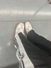 阿迪達斯 （adidas）三葉草褲子女褲2025春秋新款運動(dòng)褲三條紋側開(kāi)叉寬松直筒褲長(cháng)褲 IU2519黑白 側排扣 L 曬單實(shí)拍圖