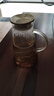青蘋果【可圍爐煮茶】品茗杯茶杯高硼硅玻璃杯耐熱透明水杯帶把手喝茶杯 茶韻茶飲杯4只裝 曬單實(shí)拍圖