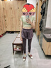 駱駝（CAMEL）彈力健身服女瑜伽運動訓(xùn)練兩件套裝 Y8S1QL8628-1 杜若紫 M 曬單實拍圖