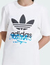 adidas男女大童純棉運動上衣圓領(lǐng)短袖T恤兒童夏季阿迪達斯三葉草   白色/鳥羽藍   164 曬單實拍圖