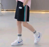 艾諾輪兒童短褲女夏外穿中大童初中生小女孩夏季薄款運(yùn)動(dòng)褲百搭休閑褲女童夏裝兒童外穿白色純棉五分褲子潮 黑色【單件裝】 160 建議身高150-160CM 曬單實(shí)拍圖