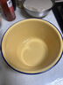 邦潔威搪瓷盆帶蓋瓷盆和面碗食品級裝豬油罐熬中藥湯缸加厚老式廚房湯盆 黃搪瓷豬油罐-22cm 曬單實(shí)拍圖