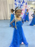 舞東方舞蹈服兒童女春夏短袖芭蕾舞裙女孩幼兒中國舞跳舞衣服女童練功服 淺藍色（短袖） 120 (身高110-120厘米) 曬單實拍圖