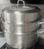 炊大皇304不銹鋼三層蒸鍋家用復合底湯鍋蒸饅頭包子可視高拱蓋32cm 曬單實(shí)拍圖