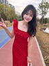 西兒法式氣質(zhì)甜美木耳邊方領(lǐng)波點(diǎn)連衣裙女夏季2025新款海邊度假長(zhǎng)裙 紅色波點(diǎn) M 曬單實(shí)拍圖
