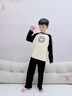 G.DUCKKIDS莫代爾男童睡衣春秋款2025新款兒童長(zhǎng)袖家居服洋氣大童男孩空調(diào)服 248009黑白笑臉 160 cm 曬單實(shí)拍圖