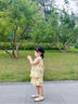 史努比女童國(guó)風(fēng)套裝2025夏季新款洋氣兒童夏裝時(shí)髦無(wú)袖上衣短褲兩件套 黃色 90 建議身高80-90cm 曬單實(shí)拍圖
