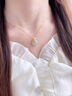 中國(guó)珠寶（Sino gem）三生有杏平安扣銀項(xiàng)鏈女2025新款輕奢高級(jí)感送女友老婆生日禮物 曬單實(shí)拍圖