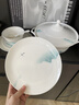 澳哥爾碗碟套裝高檔中式骨瓷碗盤(pán)餐具整套家用碗具送禮熱賣(mài)陶瓷碗筷組合 高檔皮箱~無(wú)金只此青綠湯碗70頭 釉下彩，微波爐、洗碗機可用 曬單實(shí)拍圖