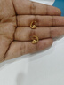 夢(mèng)金園黃金耳釘女星月耳環(huán)星星耳飾5D硬金無(wú)氫生日禮物女送老婆 曬單實(shí)拍圖