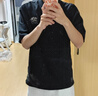 喬丹粉紅豹聯(lián)名polo衫短袖男t恤夏季透氣運動休閑T恤上衣 黑色 L 曬單實拍圖