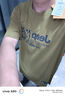 吉普（JEEP）【7A抗菌】100%純棉T恤男士短袖夏季寬松透氣衣服男裝 土黃 L 曬單實(shí)拍圖