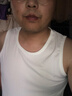 重磅無(wú)袖坎肩男士背心顯大夏季跨欄運動(dòng)休閑健身訓練T恤打底衣服 潮品服飾T10白色 薄款 5XL 默認尺碼2 【180-210斤】 曬單實(shí)拍圖