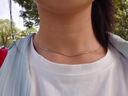 雍杰簡(jiǎn)約小眾高級(jí)感蛇骨鏈項(xiàng)鏈鎖骨鏈男潮痞帥美式高街百搭送生日禮物 Y004夏日鎖骨鏈【45cm】 曬單實(shí)拍圖