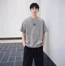 倉石一樹 KAZUKI KURAISHI潮牌短袖t恤男士夏季2025新款扎染印花寬松百搭時尚半袖潮 淺灰色 XL 曬單實拍圖