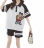 G.DUCKKIDS女童短袖套裝夏季2024新款韓版運(yùn)動(dòng)服兒童裝中大童女孩休閑兩件套 藏青色 170cm(170cm) 曬單實(shí)拍圖