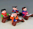 紅泥坊天津泥人張彩塑琴棋書(shū)畫(huà)吹拉彈唱經(jīng)典手工藝品中國(guó)風(fēng)裝飾商務(wù)禮品 大琴棋書(shū)畫(huà)(人物高9cm) 曬單實(shí)拍圖